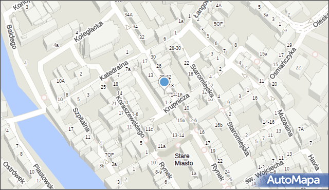 Opole, Książąt Opolskich, 5-7, mapa Opola