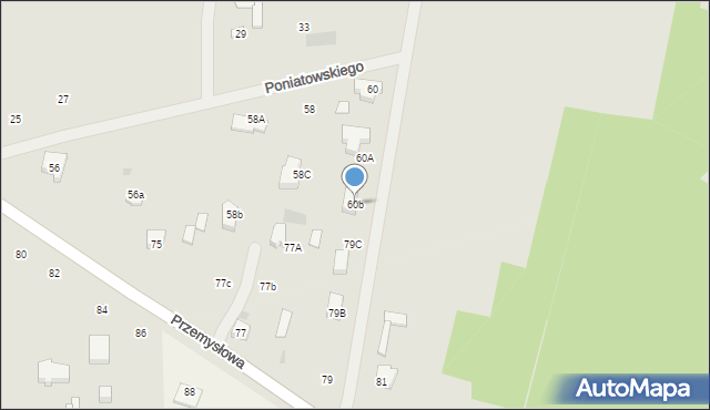 Opole Lubelskie, Księcia Józefa Poniatowskiego, 60b, mapa Opole Lubelskie