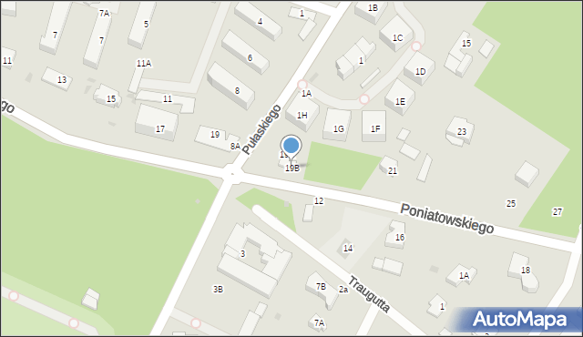 Otwock, Księcia Józefa Poniatowskiego, 19B, mapa Otwock