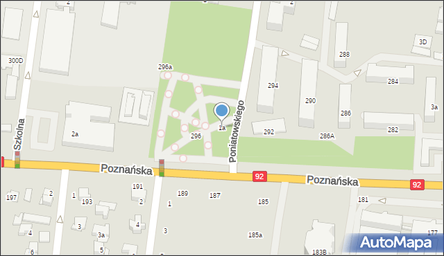 Ożarów Mazowiecki, Księcia Józefa Poniatowskiego, 1a, mapa Ożarów Mazowiecki