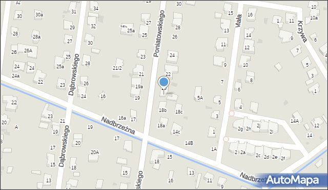 Ożarów Mazowiecki, Księcia Józefa Poniatowskiego, 20a, mapa Ożarów Mazowiecki