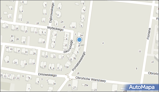 Ożarów Mazowiecki, Księcia Józefa Poniatowskiego, 3l, mapa Ożarów Mazowiecki