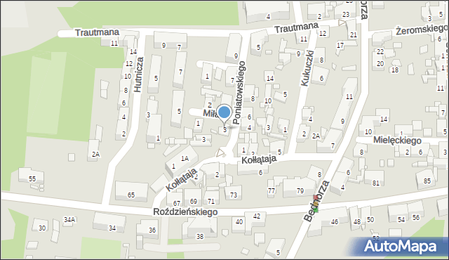 Piekary Śląskie, Księcia Józefa Poniatowskiego, 3, mapa Piekary Śląskie