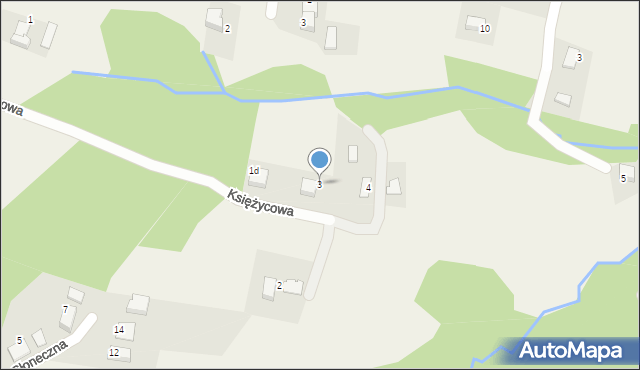 Pisarzowice, Księżycowa, 3, mapa Pisarzowice