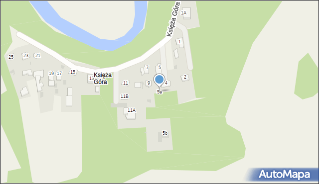 Pomiechówek, Księża Góra, 5a, mapa Pomiechówek