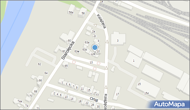 Poznań, Książęca, 12a, mapa Poznania