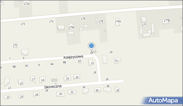 Prawiedniki, Księżycowa, 15, mapa Prawiedniki