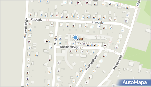 Racibórz, Księcia Raciborskiego Leszka, 8, mapa Racibórz