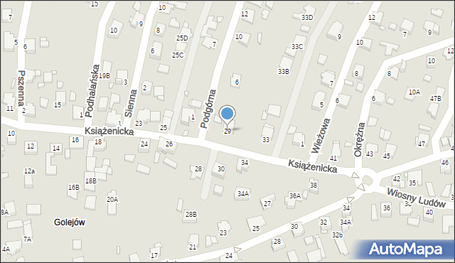 Rybnik, Książenicka, 29, mapa Rybnika