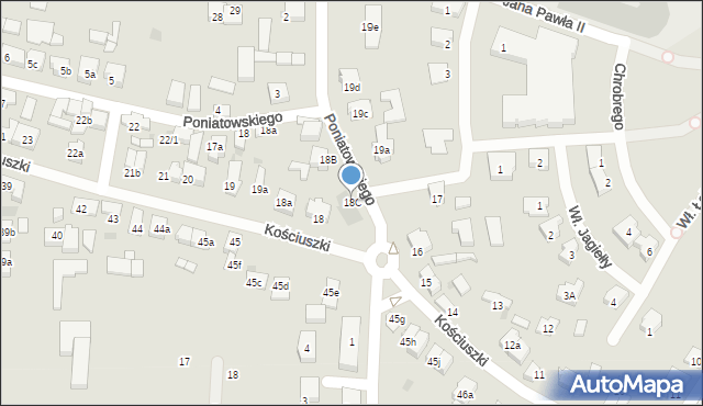 Rydzyna, Księcia Józefa Poniatowskiego, 18C, mapa Rydzyna