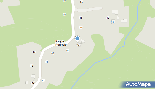 Ryglice, Książęca, 59, mapa Ryglice