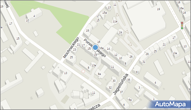 Rzeszów, Księcia Józefa Poniatowskiego, 13, mapa Rzeszów