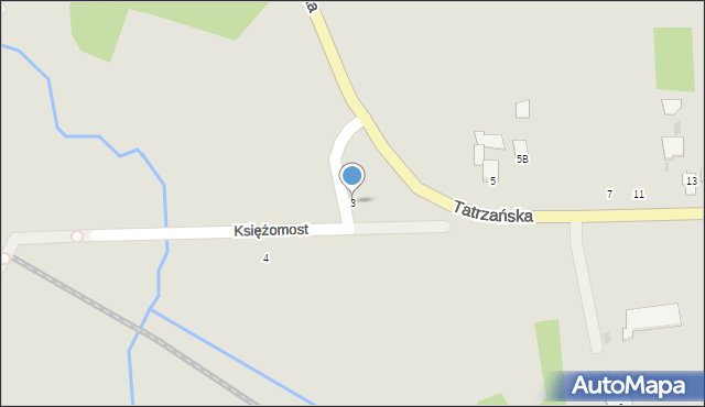 Sędziszów Małopolski, Księżomost, 3, mapa Sędziszów Małopolski