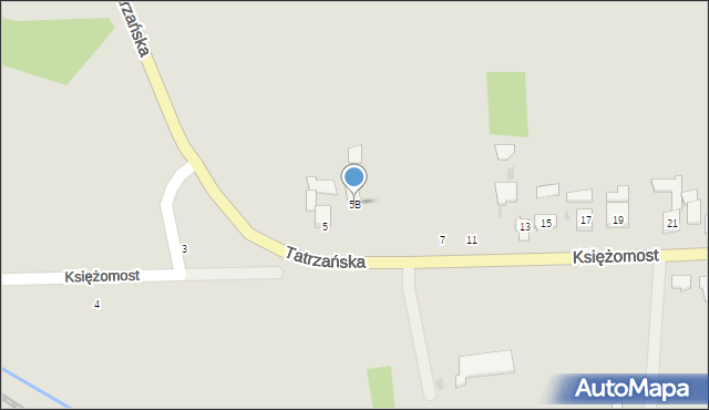 Sędziszów Małopolski, Księżomost, 5B, mapa Sędziszów Małopolski