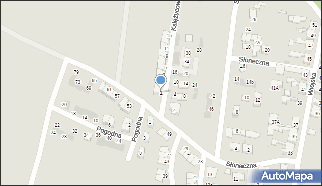 Siemianowice Śląskie, Księżycowa, 1, mapa Siemianowice Śląskie