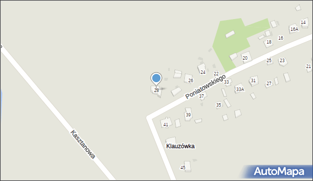 Sieniawa, Księcia Józefa Poniatowskiego, 28, mapa Sieniawa