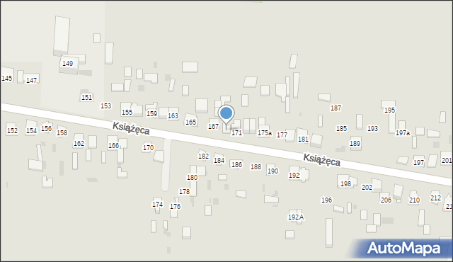 Skarżysko-Kamienna, Książęca, 169, mapa Skarżysko-Kamienna