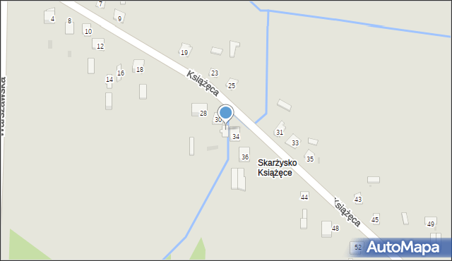 Skarżysko-Kamienna, Książęca, 32, mapa Skarżysko-Kamienna