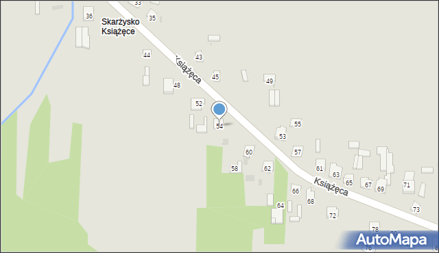Skarżysko-Kamienna, Książęca, 54, mapa Skarżysko-Kamienna