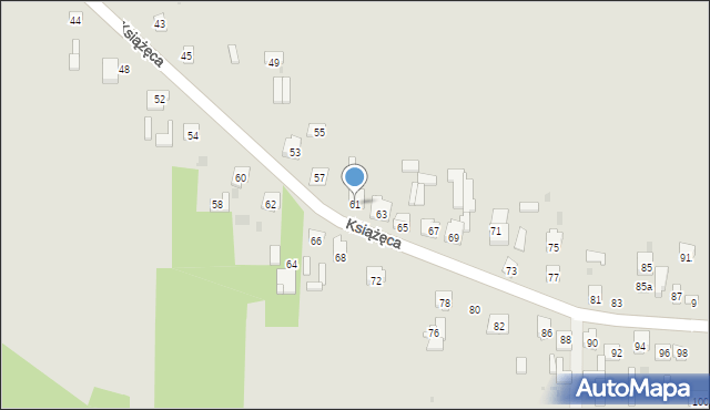 Skarżysko-Kamienna, Książęca, 61, mapa Skarżysko-Kamienna