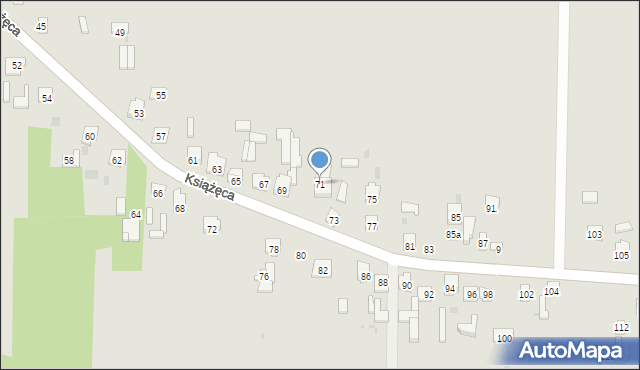 Skarżysko-Kamienna, Książęca, 71, mapa Skarżysko-Kamienna