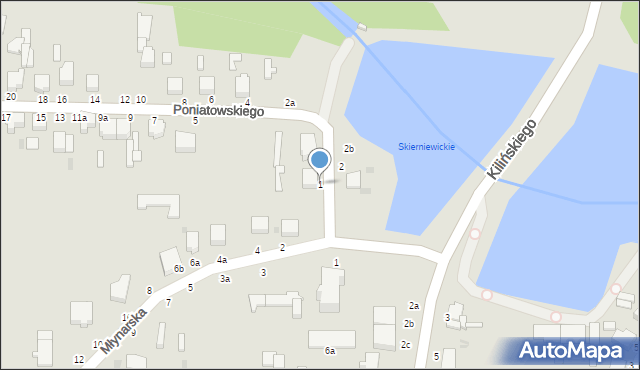 Skierniewice, Księcia Józefa Poniatowskiego, 1, mapa Skierniewic