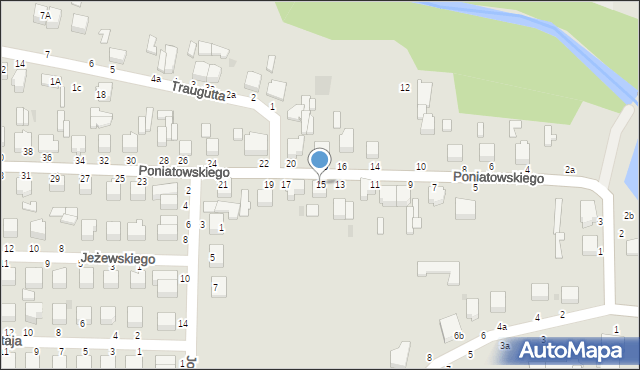 Skierniewice, Księcia Józefa Poniatowskiego, 15, mapa Skierniewic