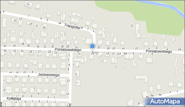 Skierniewice, Księcia Józefa Poniatowskiego, 19, mapa Skierniewic