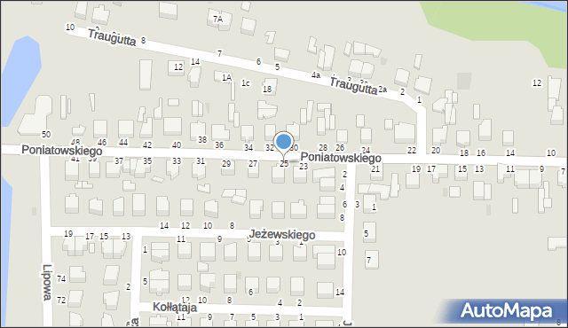 Skierniewice, Księcia Józefa Poniatowskiego, 25, mapa Skierniewic