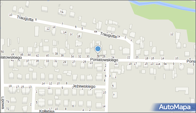 Skierniewice, Księcia Józefa Poniatowskiego, 28, mapa Skierniewic