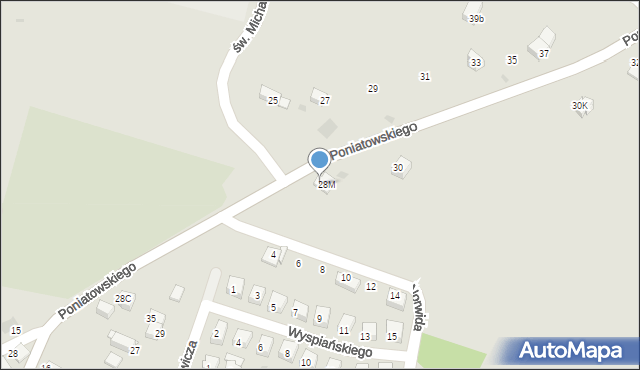 Słomniki, Księcia Józefa Poniatowskiego, 32, mapa Słomniki