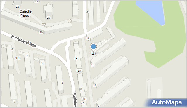 Stalowa Wola, Księcia Józefa Poniatowskiego, 12a, mapa Stalowa Wola