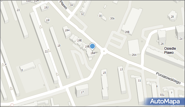 Stalowa Wola, Księcia Józefa Poniatowskiego, 19A, mapa Stalowa Wola