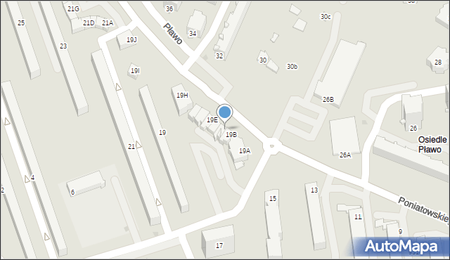 Stalowa Wola, Księcia Józefa Poniatowskiego, 19C, mapa Stalowa Wola