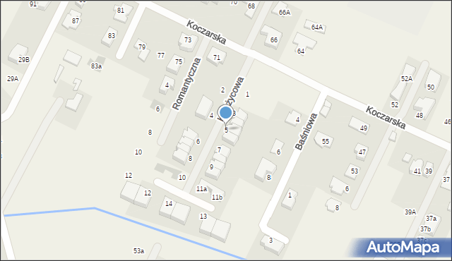 Stare Babice, Księżycowa, 5, mapa Stare Babice