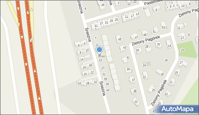 Stare Bielice, Księżycowa, 21, mapa Stare Bielice