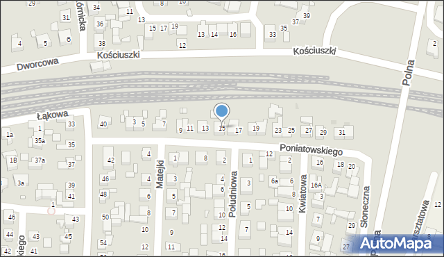 Swarzędz, Księcia Józefa Poniatowskiego, 15, mapa Swarzędz