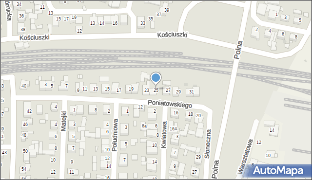 Swarzędz, Księcia Józefa Poniatowskiego, 25, mapa Swarzędz