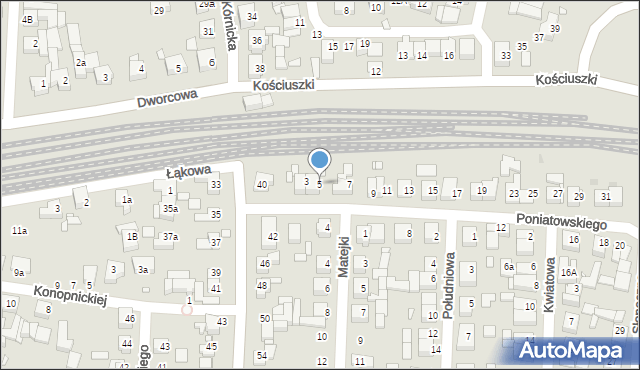 Swarzędz, Księcia Józefa Poniatowskiego, 5, mapa Swarzędz