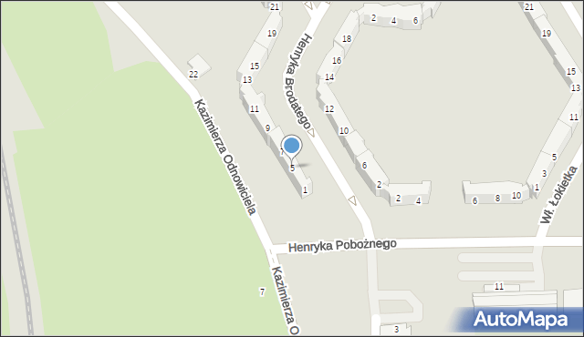 Świdnica, Księcia Henryka Brodatego, 5, mapa Świdnicy