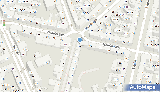 Szczecin, Księcia Bogusława X, 52, mapa Szczecina