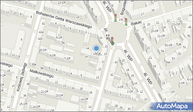 Szczecin, Księcia Bogusława X, 11-OF, mapa Szczecina