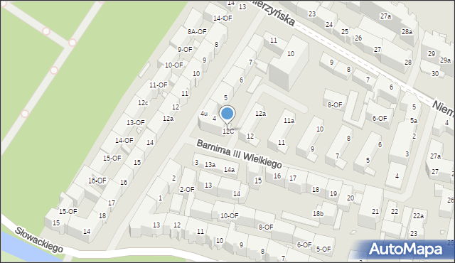 Szczecin, Księcia Barnima III Wielkiego, 12C, mapa Szczecina