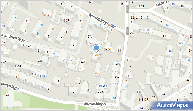 Szczecin, Księcia Barnima III Wielkiego, 26, mapa Szczecina