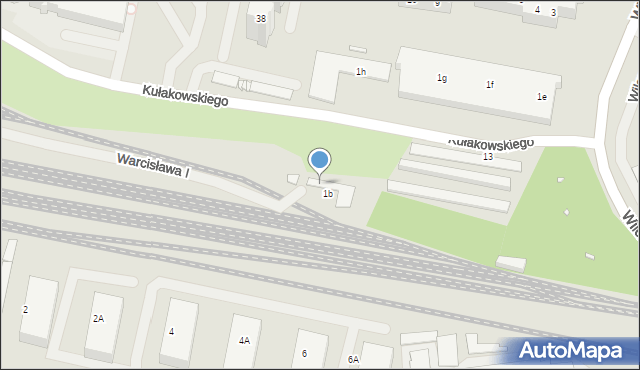 Szczecin, Księcia Warcisława I, 4H, mapa Szczecina