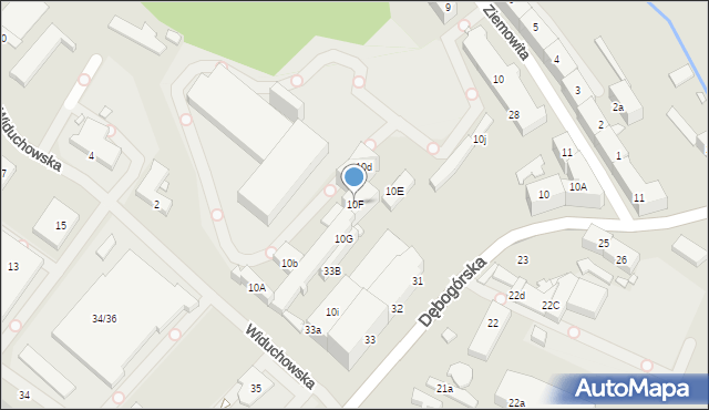 Szczecin, Księcia Ziemowita, 10F, mapa Szczecina