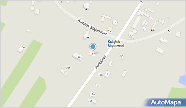 Szydłowiec, Książek Majdowski, 12, mapa Szydłowiec