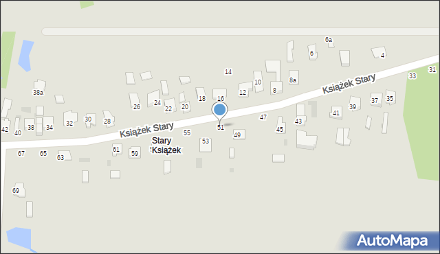 Szydłowiec, Książek Stary, 51, mapa Szydłowiec