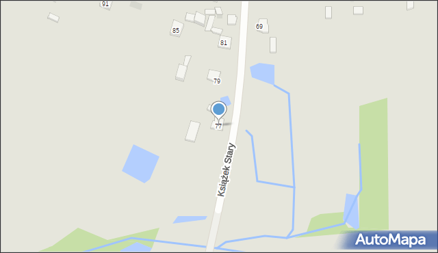 Szydłowiec, Książek Stary, 77, mapa Szydłowiec