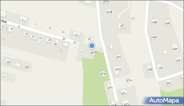 Tarnowiec, Księżycowa, 24, mapa Tarnowiec